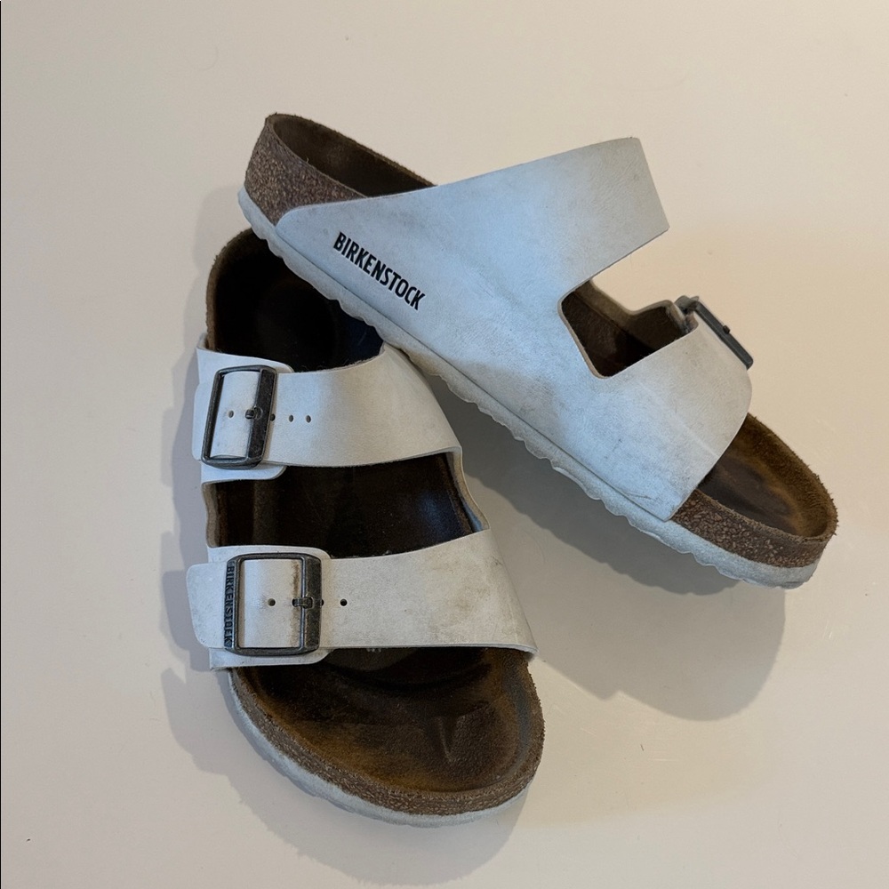 Birkenstock White Double Strap Sandals